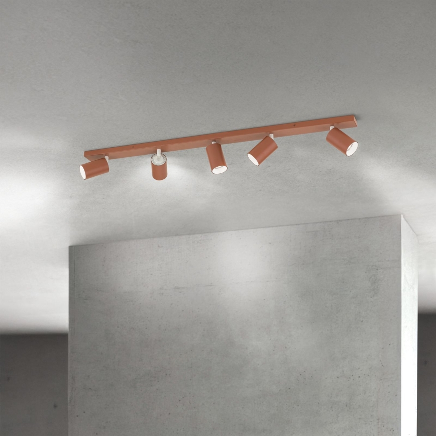 PENN Spotlight 5xGU10/13W/230V, Brick red