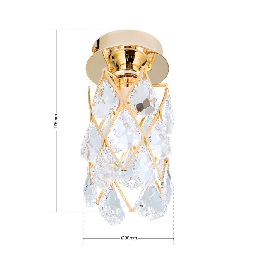 RITA ceiling light 1xG9/40W/230V Ø 9 cm gold finish