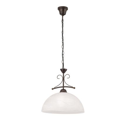 RULA Chain-Hung Chandelier 1xE27/40W/230V Ø 35 cm White/Bronze