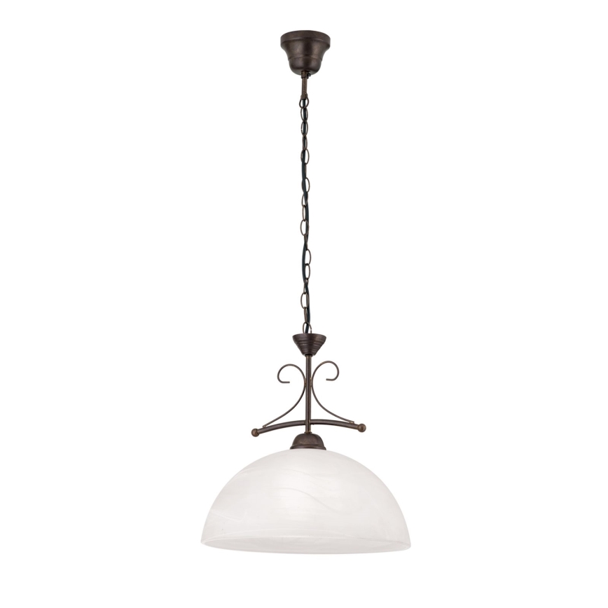 RULA Chain-Hung Chandelier 1xE27/40W/230V Ø 35 cm White/Bronze