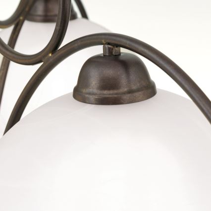 RULA Chain-hung Chandelier 3xE27/40W/230V Ø 70 cm white/bronze