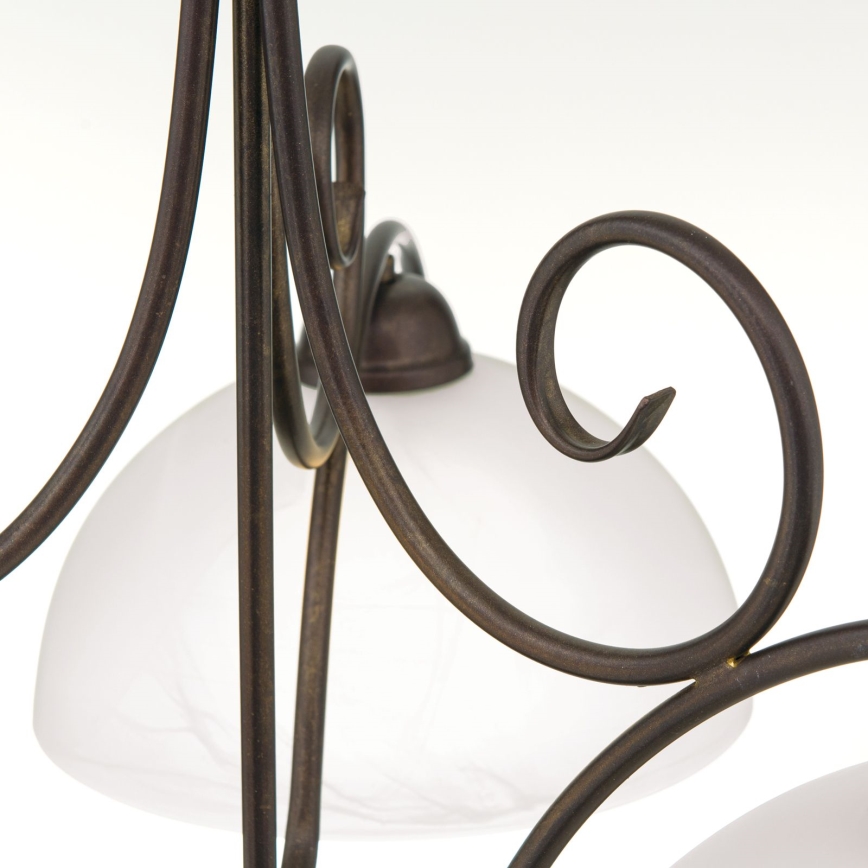 RULA Chain-hung Chandelier 3xE27/40W/230V Ø 70 cm white/bronze