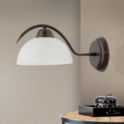 RULA Wall Lamp 1xE27/40W/230V White/Bronze