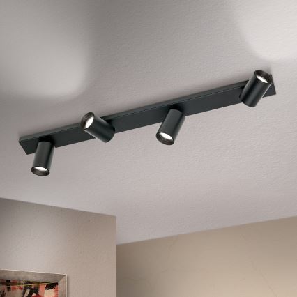 SEAN 4xGU10/13W/230V Black Spotlight