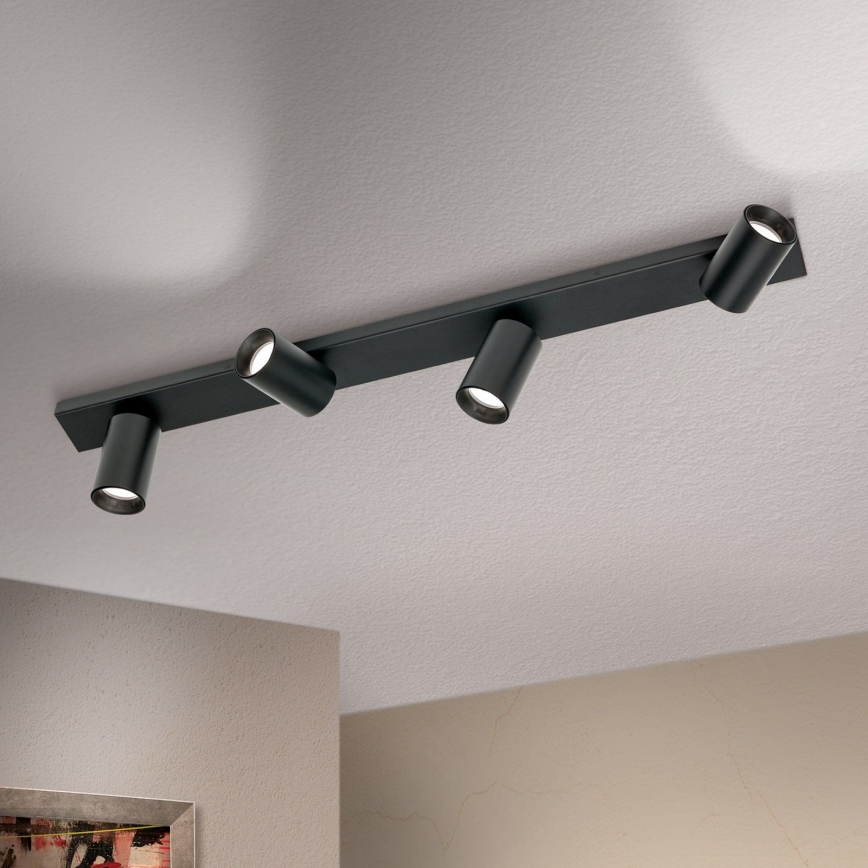 SEAN 4xGU10/13W/230V Black Spotlight