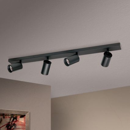 SEAN 4xGU10/13W/230V Black Spotlight