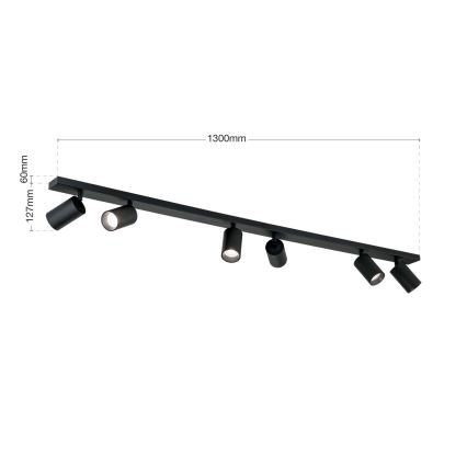 SEAN 6xGU10/13W/230V Spotlight, Black