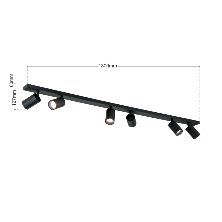 SEAN 6xGU10/13W/230V Spotlight, Black
