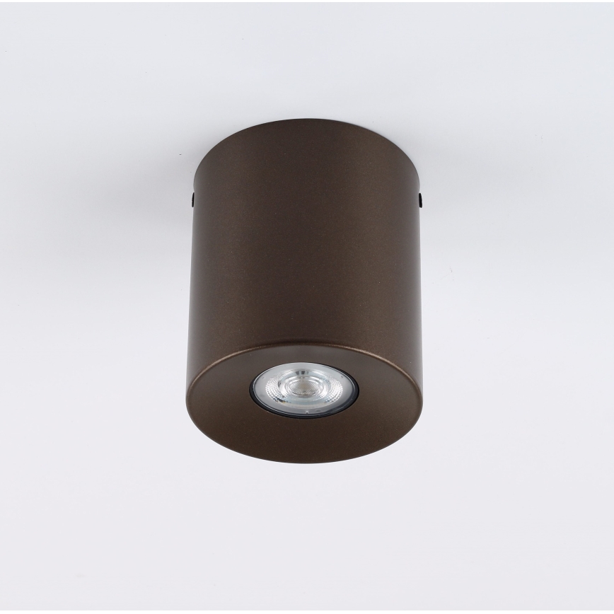 ORION Single Spotlight 1x GU10/10W/230V, 12.5 cm, Brown