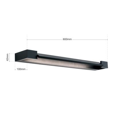 LED Bathroom mirror lighting MARILYN LED/18W/230V 60 cm IP44 black