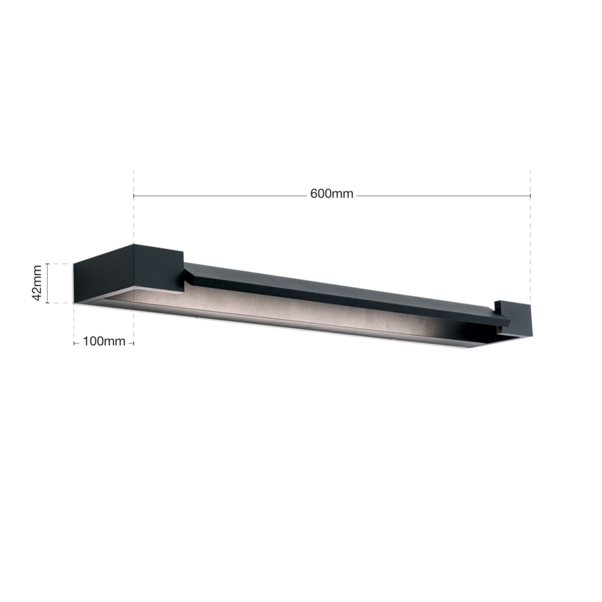 LED Bathroom mirror lighting MARILYN LED/18W/230V 60 cm IP44 black