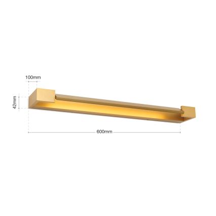 LED Bathroom mirror lighting MARILYN LED/18W/230V 60 cm IP44 gold