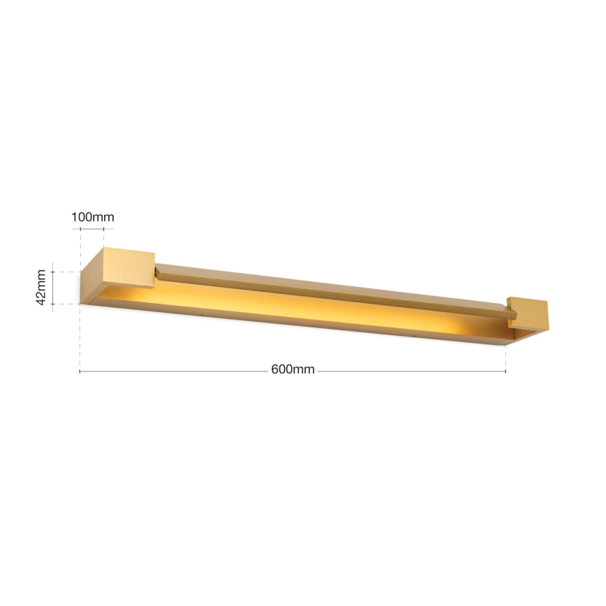 LED Bathroom mirror lighting MARILYN LED/18W/230V 60 cm IP44 gold