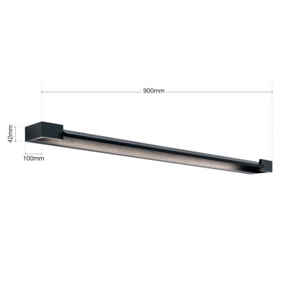 LED Bathroom mirror lighting MARILYN LED/24W/230V 90 cm IP44 black
