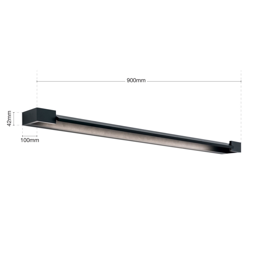 LED Bathroom mirror lighting MARILYN LED/24W/230V 90 cm IP44 black