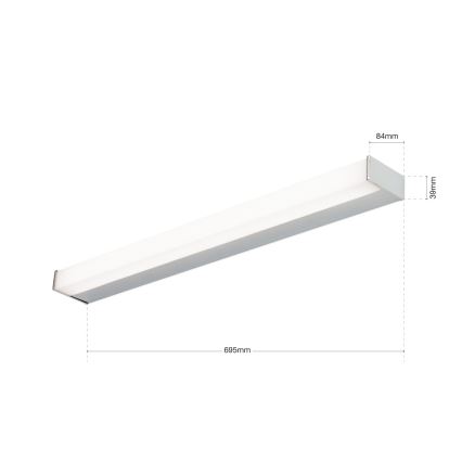 LED Mirror lighting MARILYN LED/17W/230V 69,5 cm shiny chrome