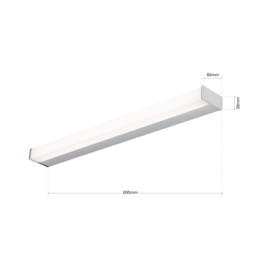 LED Mirror lighting MARILYN LED/17W/230V 69,5 cm shiny chrome