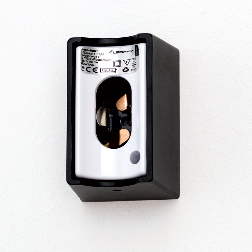 LED Wall light VISAGIST 1xS14d/8W/230V black