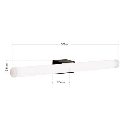 LED Wall light VISAGIST 1xS14d/8W/230V black