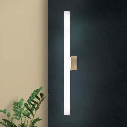 LED Wall light VISAGIST 1xS14d/8W/230V brass