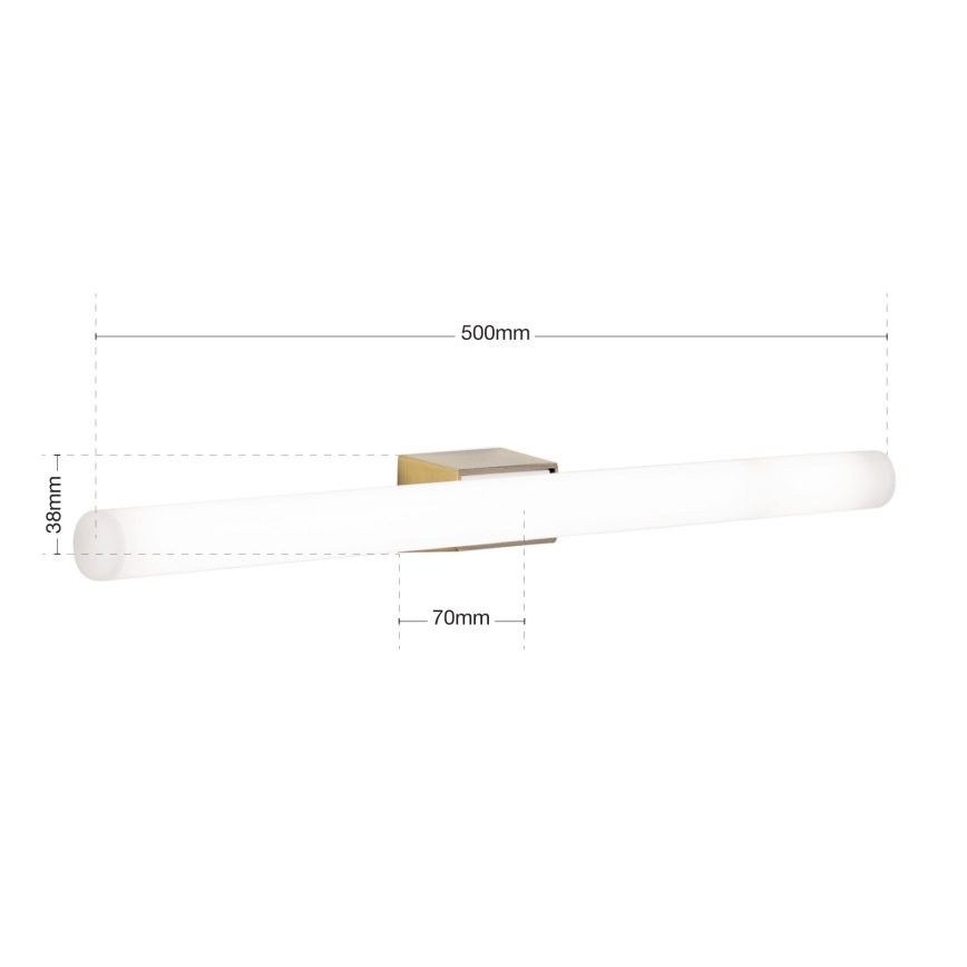 LED Wall light VISAGIST 1xS14d/8W/230V brass