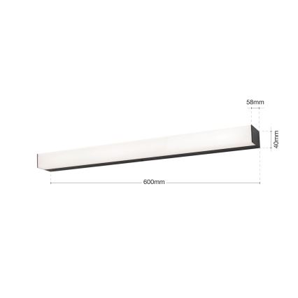 LED Bathroom mirror lighting HORIZON LED/12W/230V 3000/4000K 60 cm IP44 black