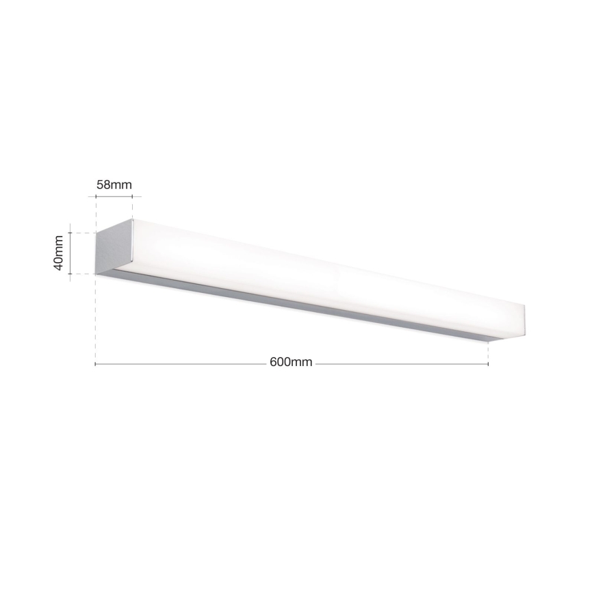 LED Bathroom mirror lighting HORIZON LED/12W/230V 3000/4000K 60 cm IP44 silver