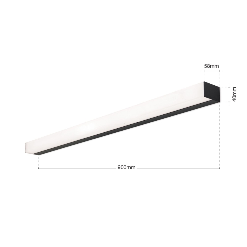 LED Bathroom mirror lighting HORIZON LED/18W/230V 3000/4000K 90 cm IP44 black