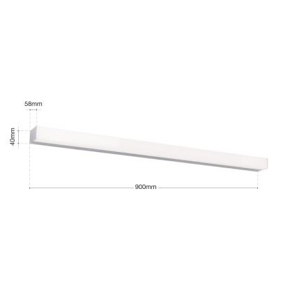 LED Bathroom mirror lighting HORIZON LED/18W/230V 3000/4000K 90 cm IP44 silver