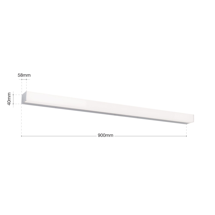 LED Bathroom mirror lighting HORIZON LED/18W/230V 3000/4000K 90 cm IP44 silver
