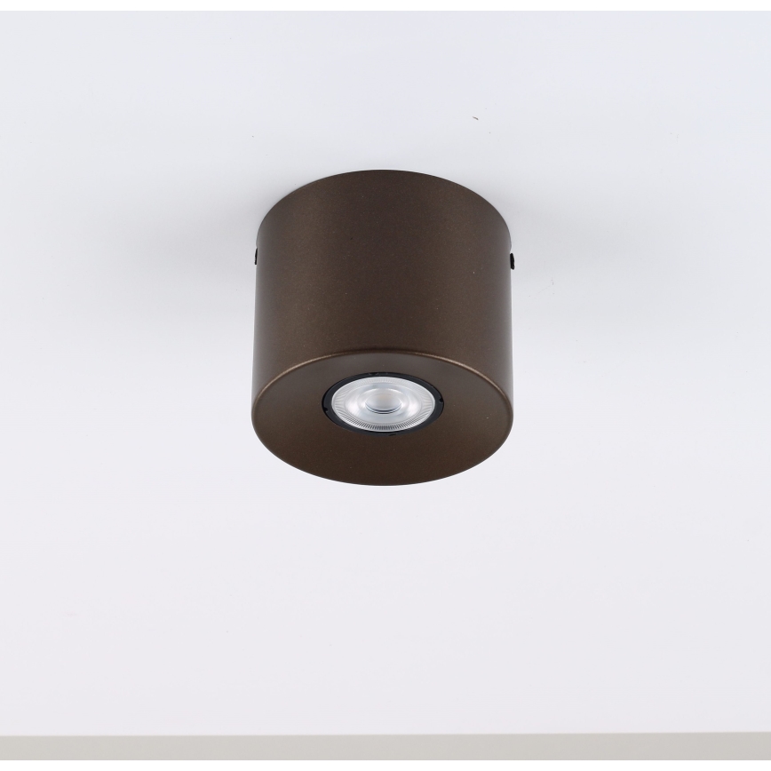 ORION spotlight 1x GU10/10W/230V, 9 cm, brown