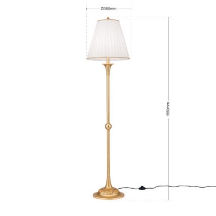 Floor lamp FONSA 1xE27/60W/230V white/gold