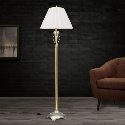 Floor lamp TIZIA 1xE27/60W/230V white/gold/patina
