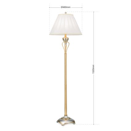 Floor lamp TIZIA 1xE27/60W/230V white/gold/patina