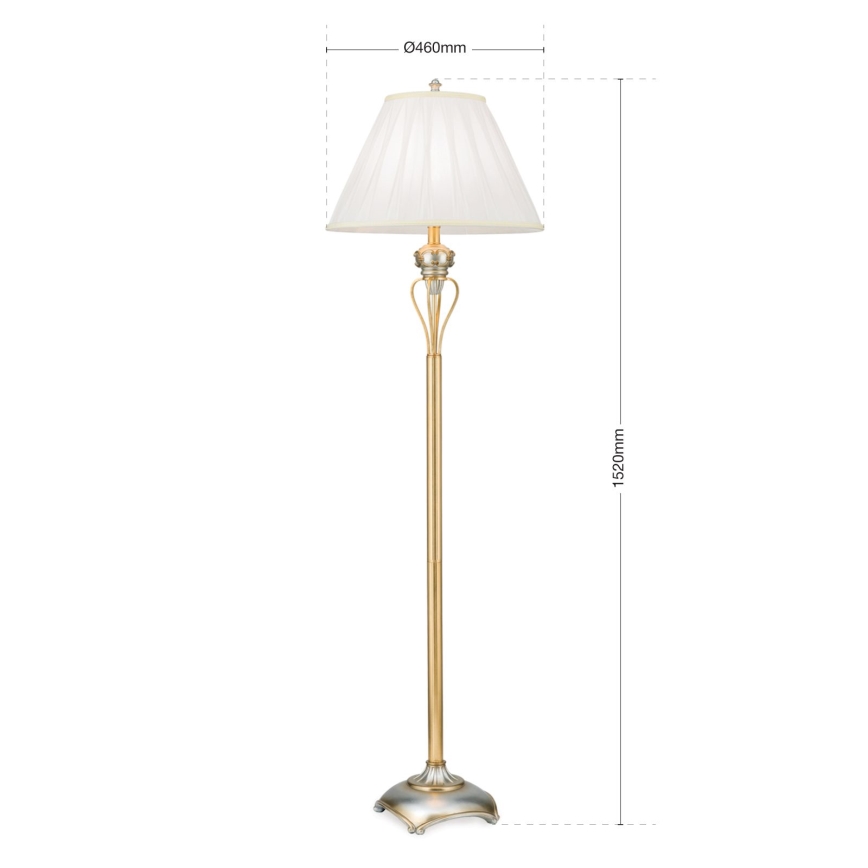 Floor lamp TIZIA 1xE27/60W/230V white/gold/patina