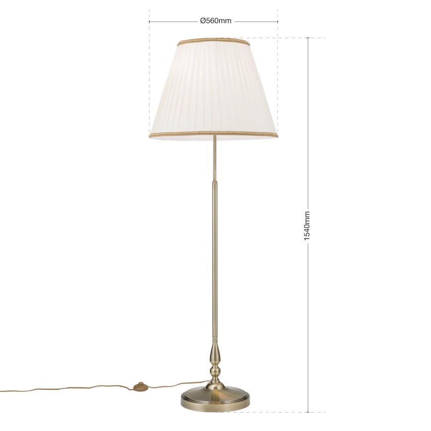 Floor lamp TONIA 2xE27/60W/230V 154 cm white/bronze