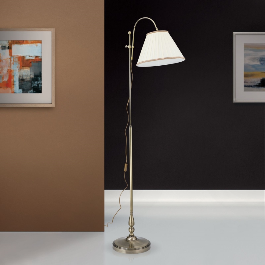 Floor lamp TONIA 1xE27/60W/230V 183 cm white/bronze