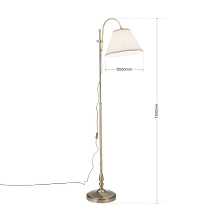 Floor lamp TONIA 1xE27/60W/230V 183 cm white/bronze