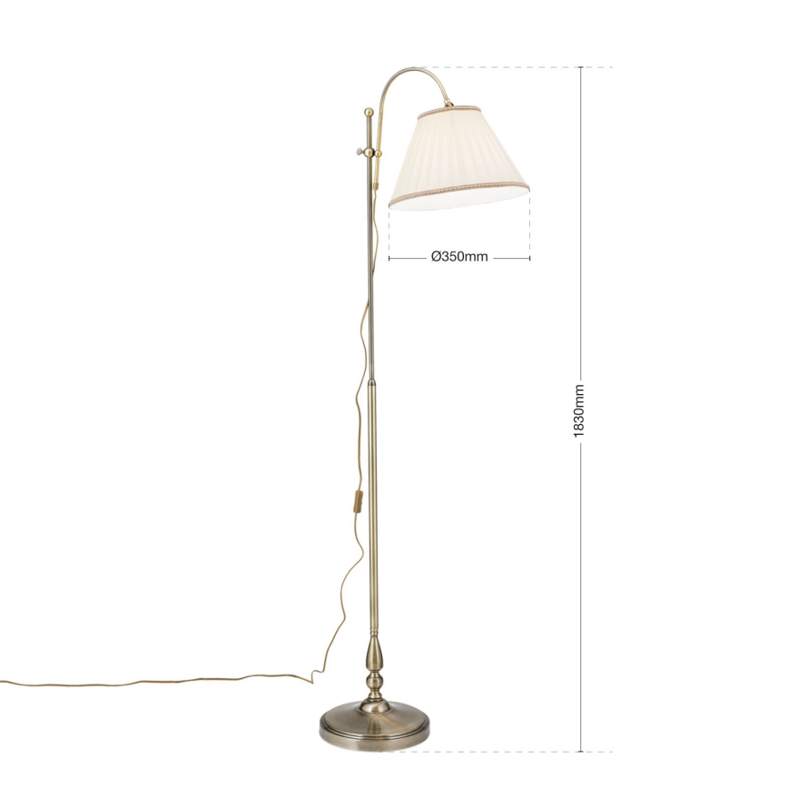 Floor lamp TONIA 1xE27/60W/230V 183 cm white/bronze
