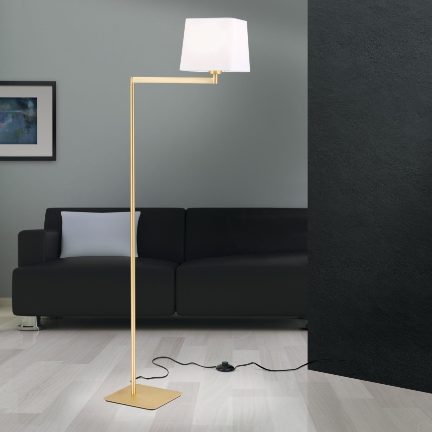Floor lamp CARLTON 1xE27/40W/230V white/gold