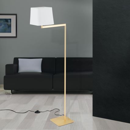 Floor lamp CARLTON 1xE27/40W/230V white/gold