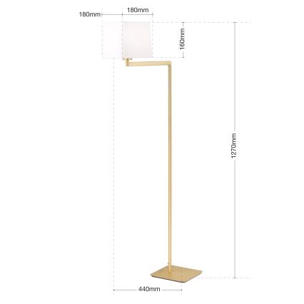 Floor lamp CARLTON 1xE27/40W/230V white/gold