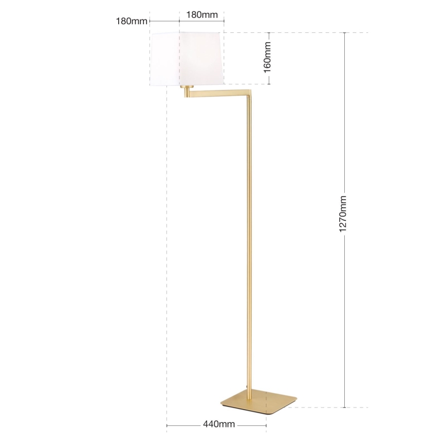 Floor lamp CARLTON 1xE27/40W/230V white/gold