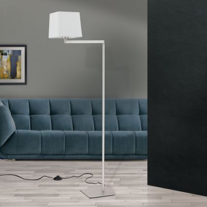 Floor lamp CARLTON 1xE27/40W/230V white/matte chrome