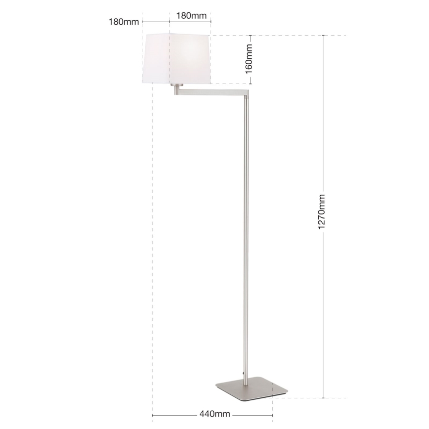 Floor lamp CARLTON 1xE27/40W/230V white/matte chrome
