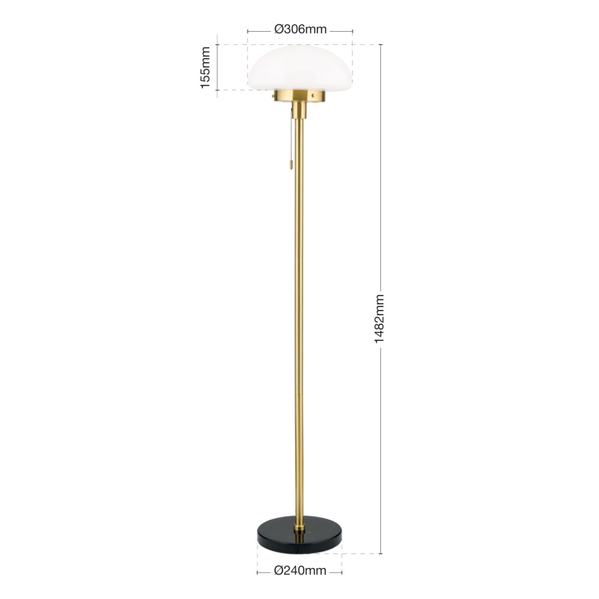 Floor lamp SPARTA 1xE27/40W/230V gold/black