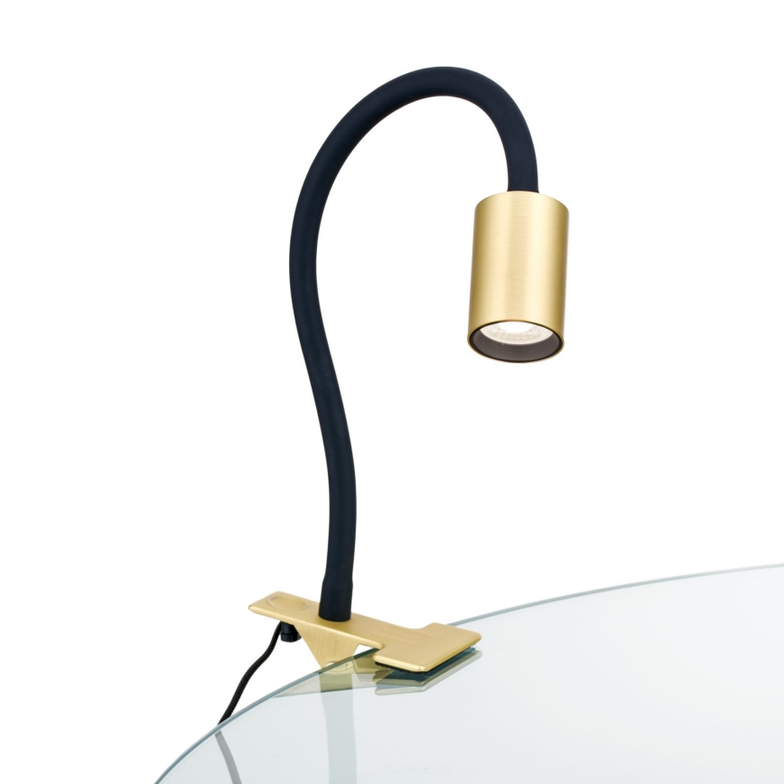 LED Flexible table lamp with clip KURT LED/5W/230V gold