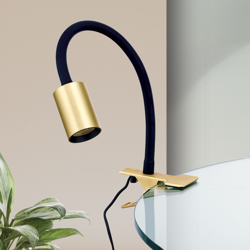 LED Flexible table lamp with clip KURT LED/5W/230V gold