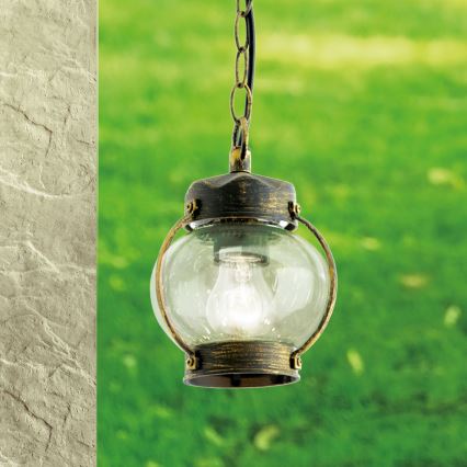 Outdoor pendant light TAVERNA 1xE27/60W/230V IP23 bronze/patina