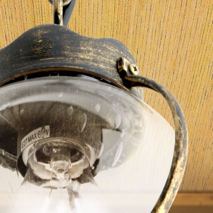 Outdoor pendant light TAVERNA 1xE27/60W/230V IP23 bronze/patina